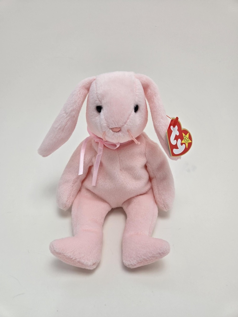 Ty Beanie Baby “Hoppity” the Pink Bunny - Indonesia with Canadian Tush
